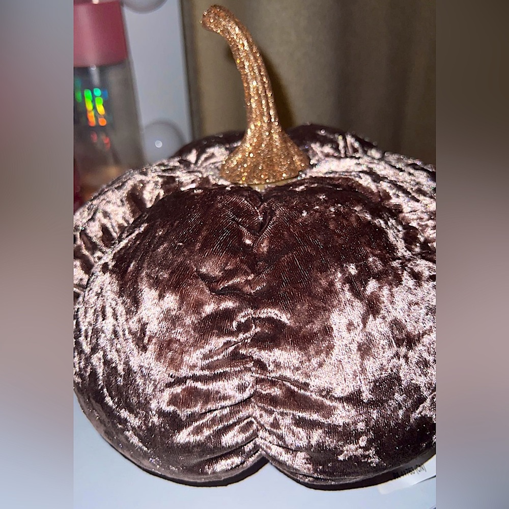 ROSE GOLD glitter pumpkin decor💗🎃